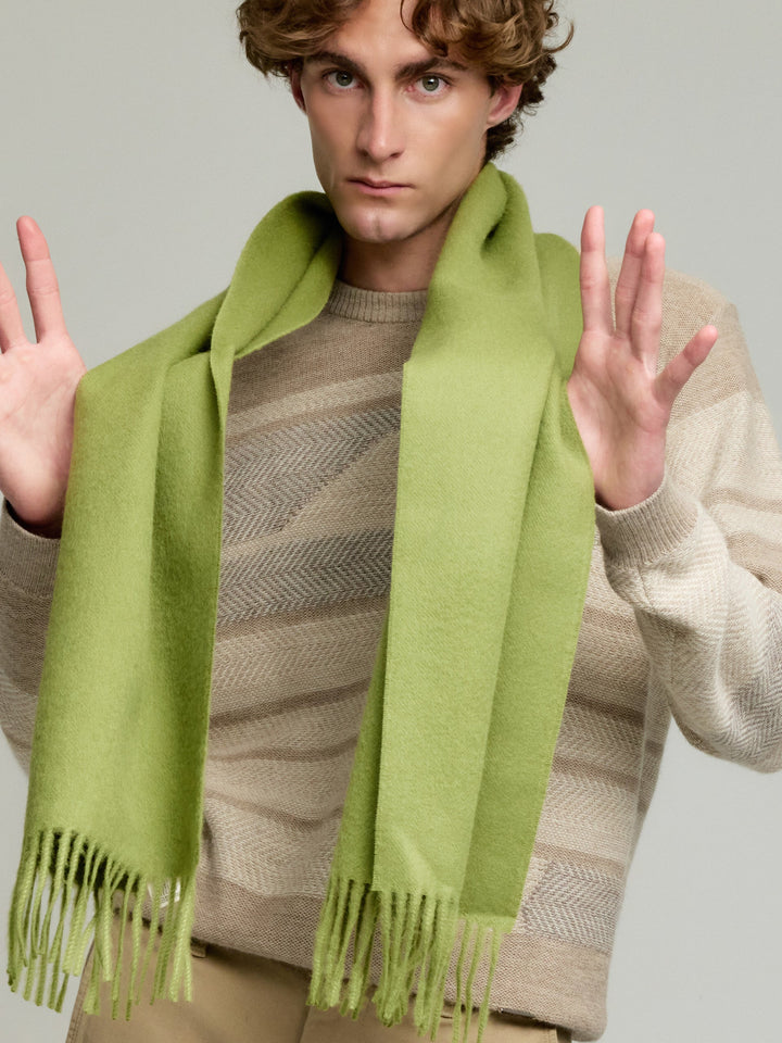 Adrian Baby Alpaca Scarf in Green