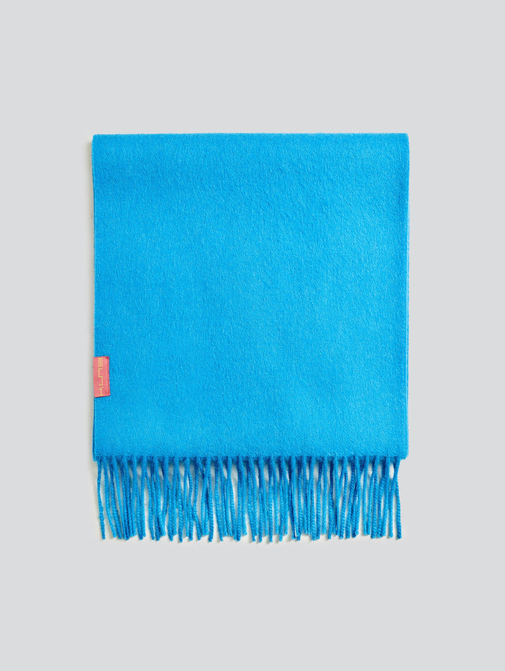 Bufanda Adrian De Baby Alpaca Color Turquesa