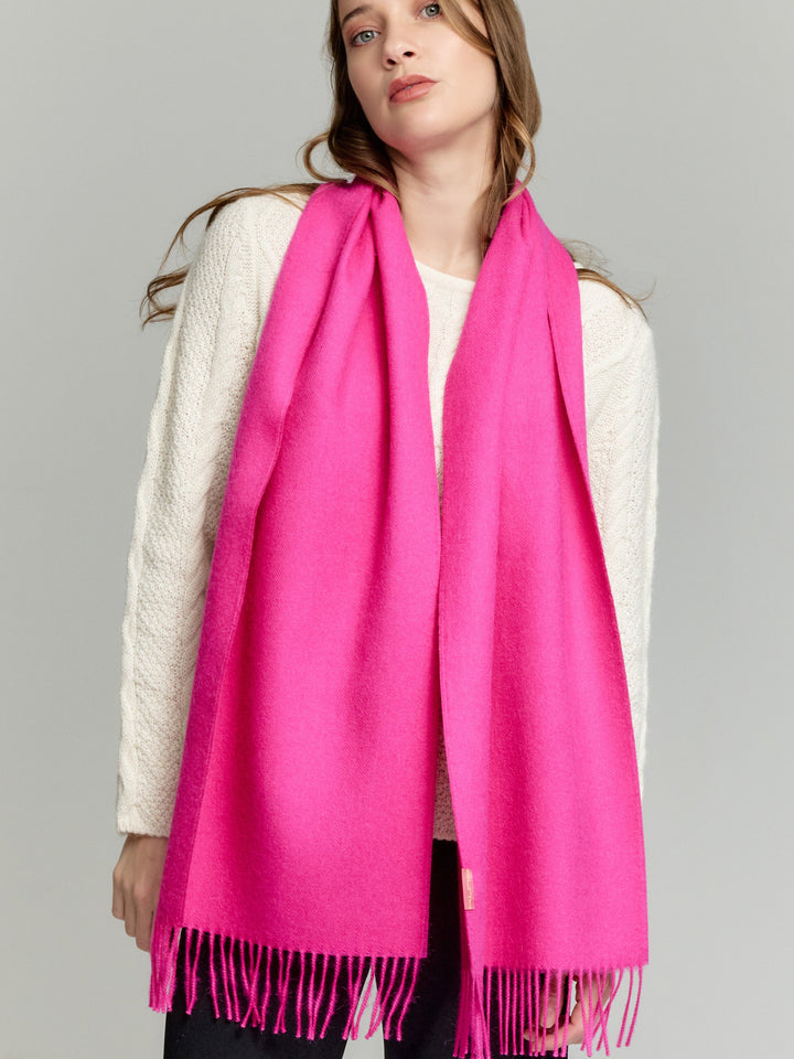 Adrian De Baby Alpaca Fuchsia Scarf