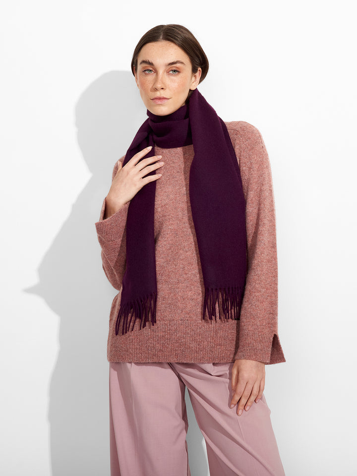 Bufanda Adrian De Baby Alpaca Color Morado
