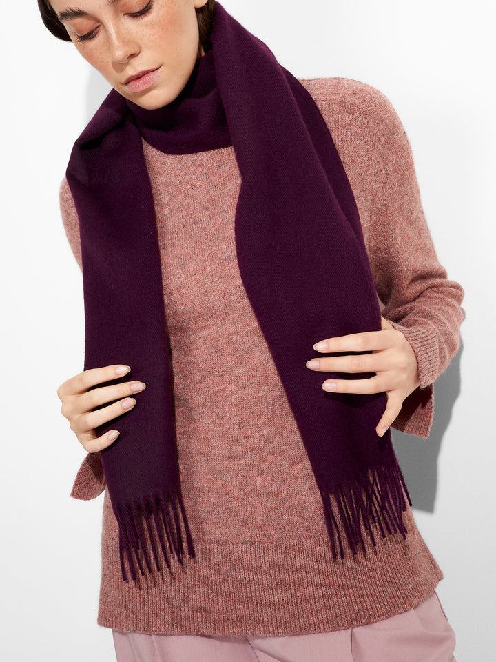 Bufanda Adrian De Baby Alpaca Color Morado