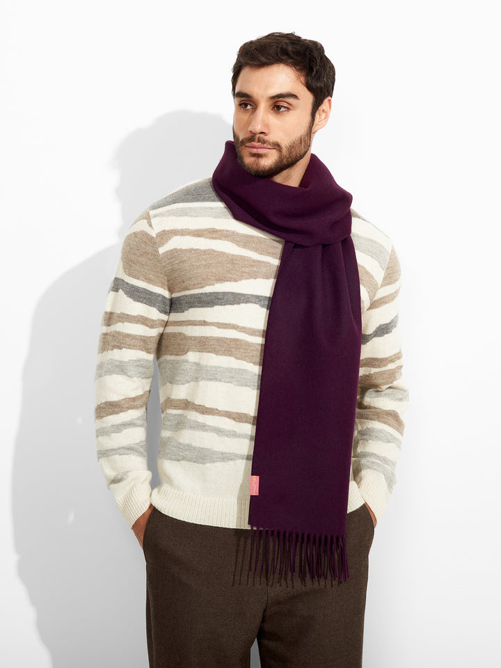 Bufanda Adrian De Baby Alpaca Color Morado