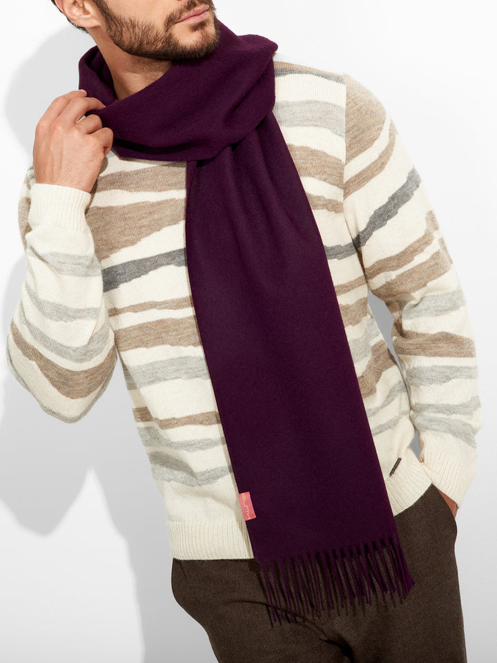 Bufanda Adrian De Baby Alpaca Color Morado