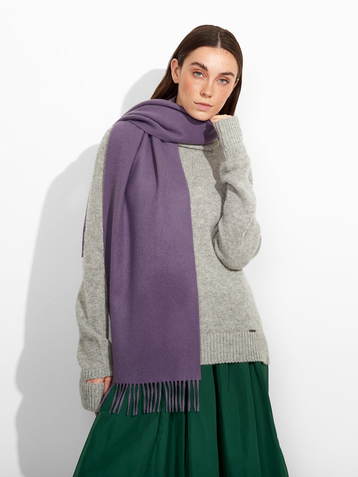 Bufanda Adrian De Baby Alpaca Color Morado