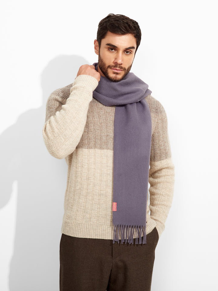 Bufanda Adrian De Baby Alpaca Color Morado