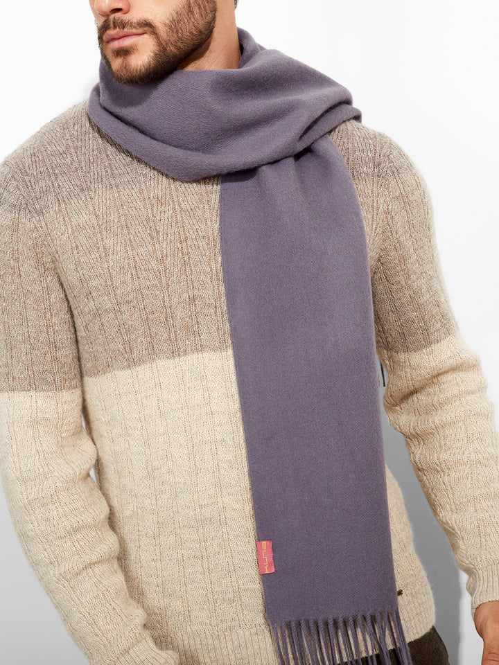 Bufanda Adrian De Baby Alpaca Color Morado