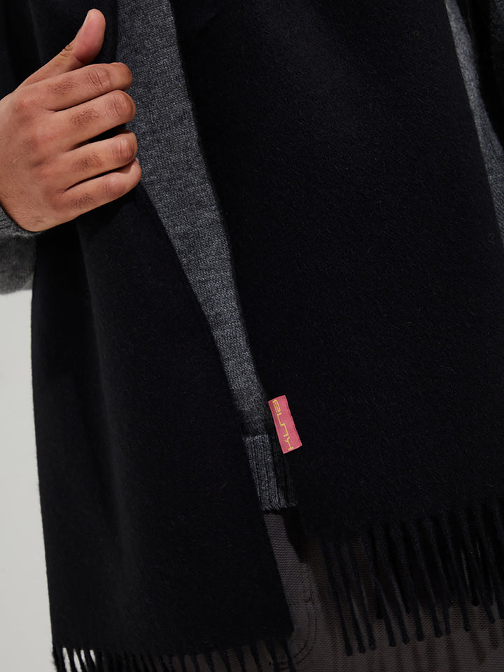 Bufanda Adrian De Baby Alpaca Color Negro