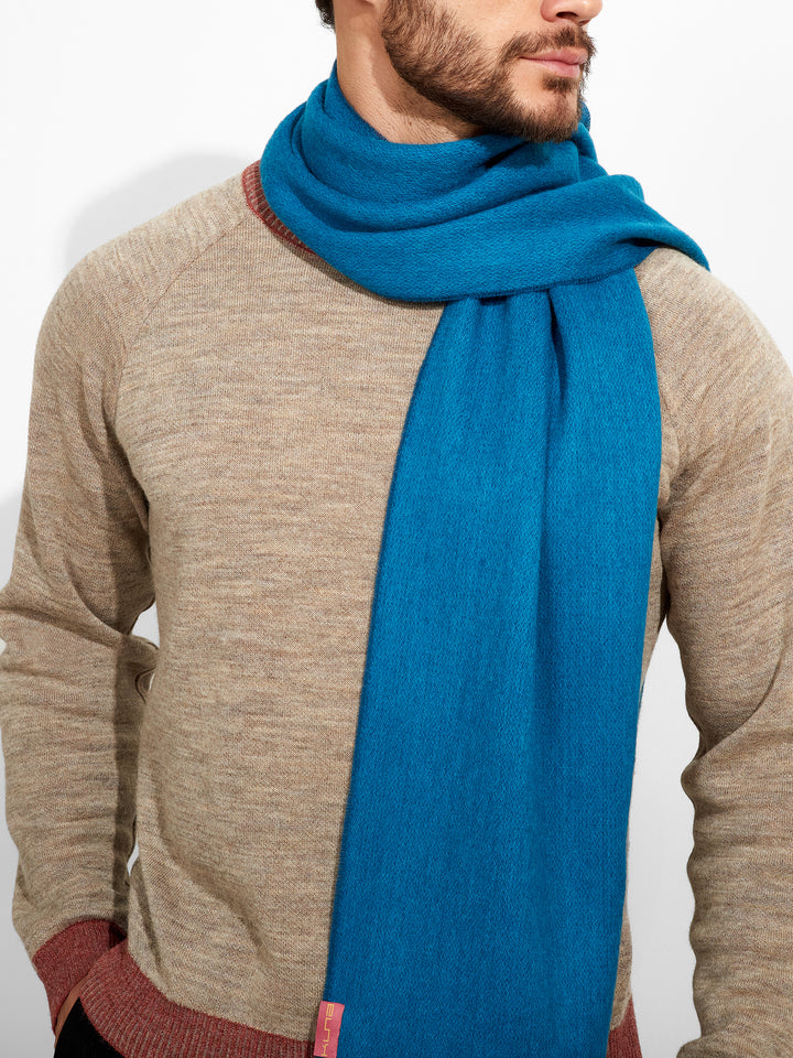 Bufanda Tundra De Baby Alpaca Color Azul