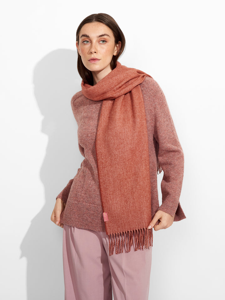 Bufanda Tundra De Baby Alpaca Color Rojo