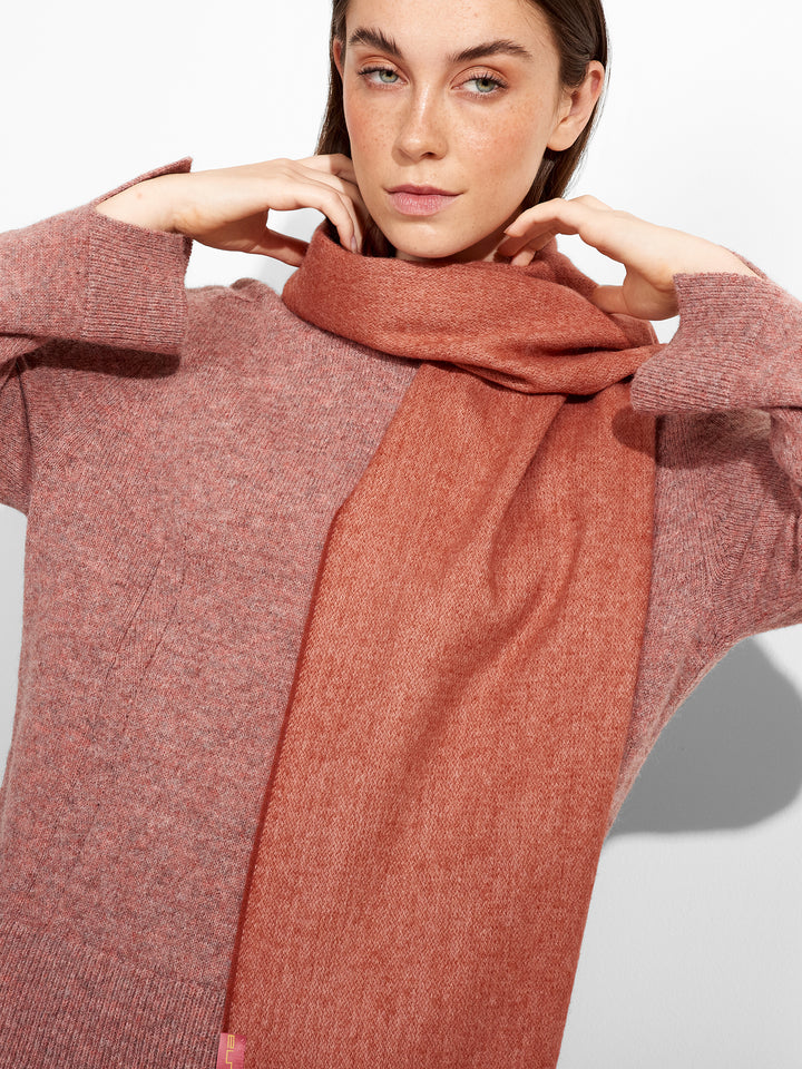 Bufanda Tundra De Baby Alpaca Color Rojo