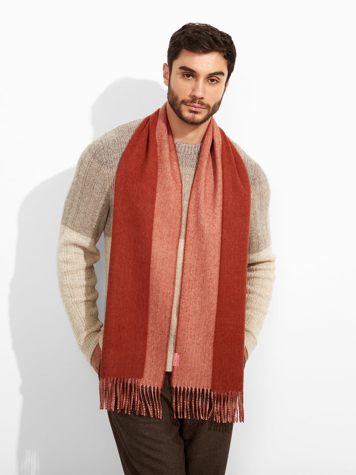 Bufanda Tundra De Baby Alpaca Color Rojo