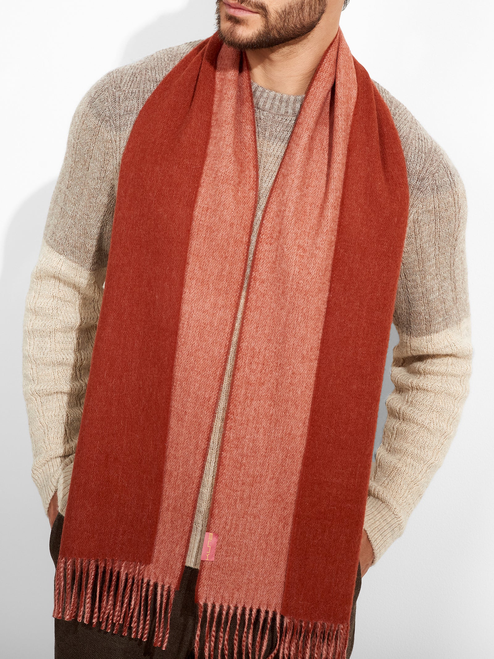 Red Baby Alpaca Tundra Shawl