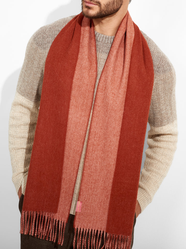 Bufanda Tundra De Baby Alpaca Color Rojo