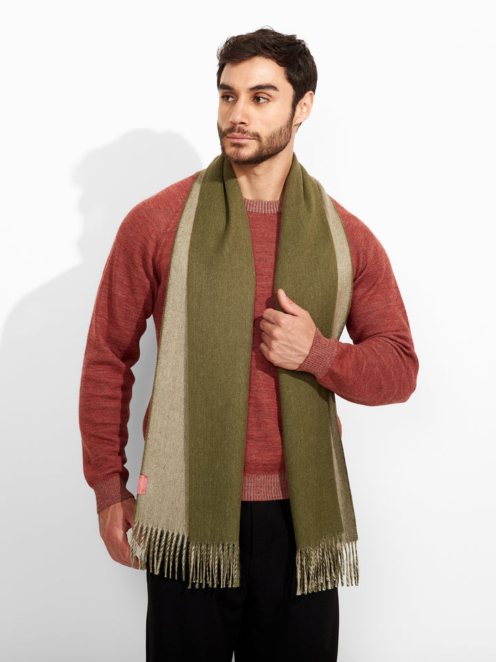 Bufanda Tundra De Baby Alpaca Color Verde