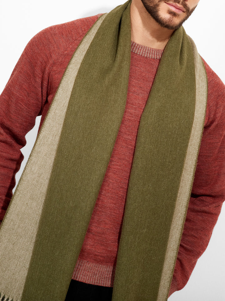 Bufanda Tundra De Baby Alpaca Color Verde