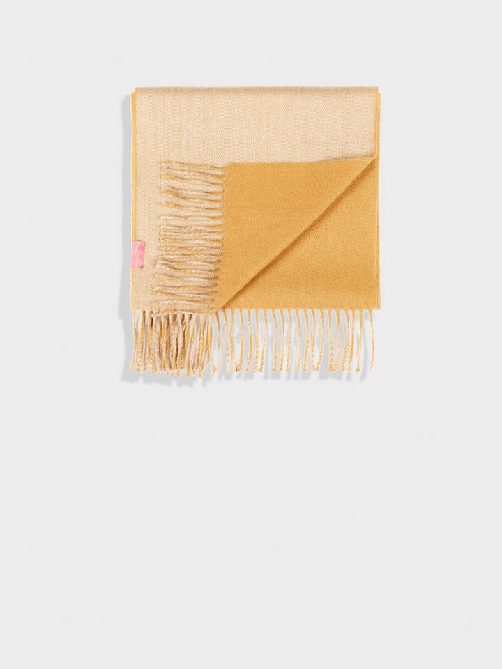 Bufanda Tundra De Baby Alpaca Color Amarillo