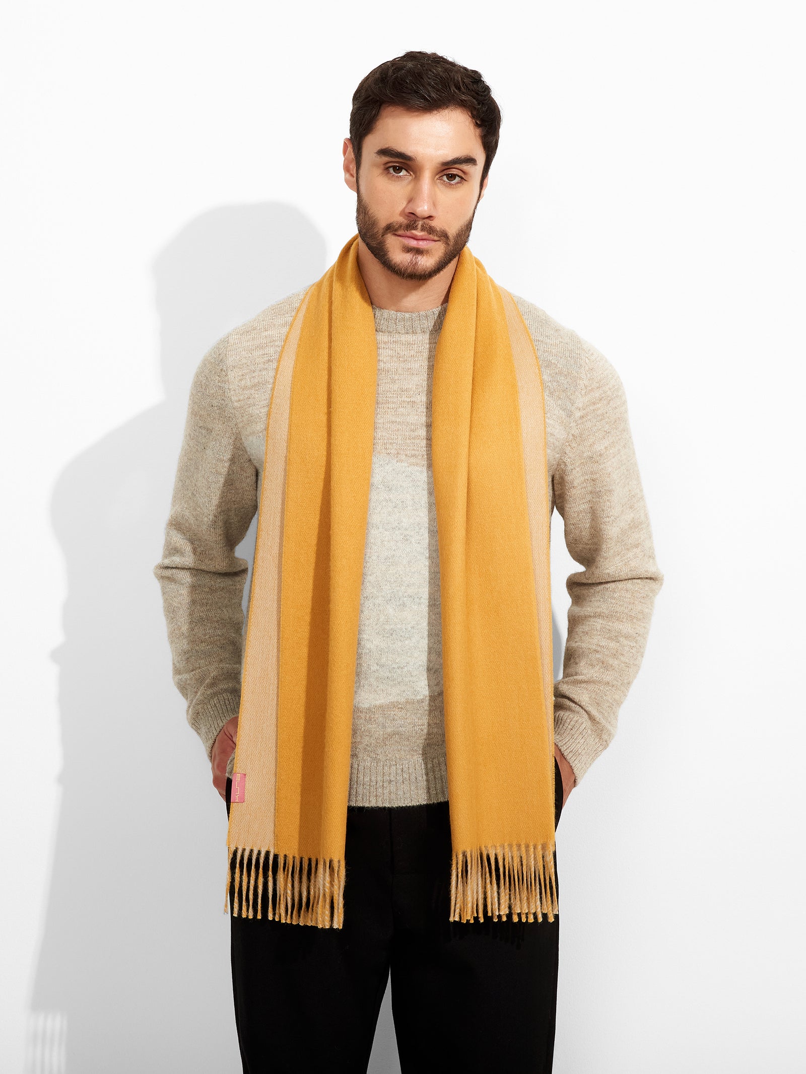 Tundra Baby Alpaca Scarf in Yellow