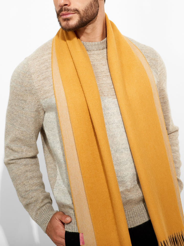 Bufanda Tundra De Baby Alpaca Color Amarillo