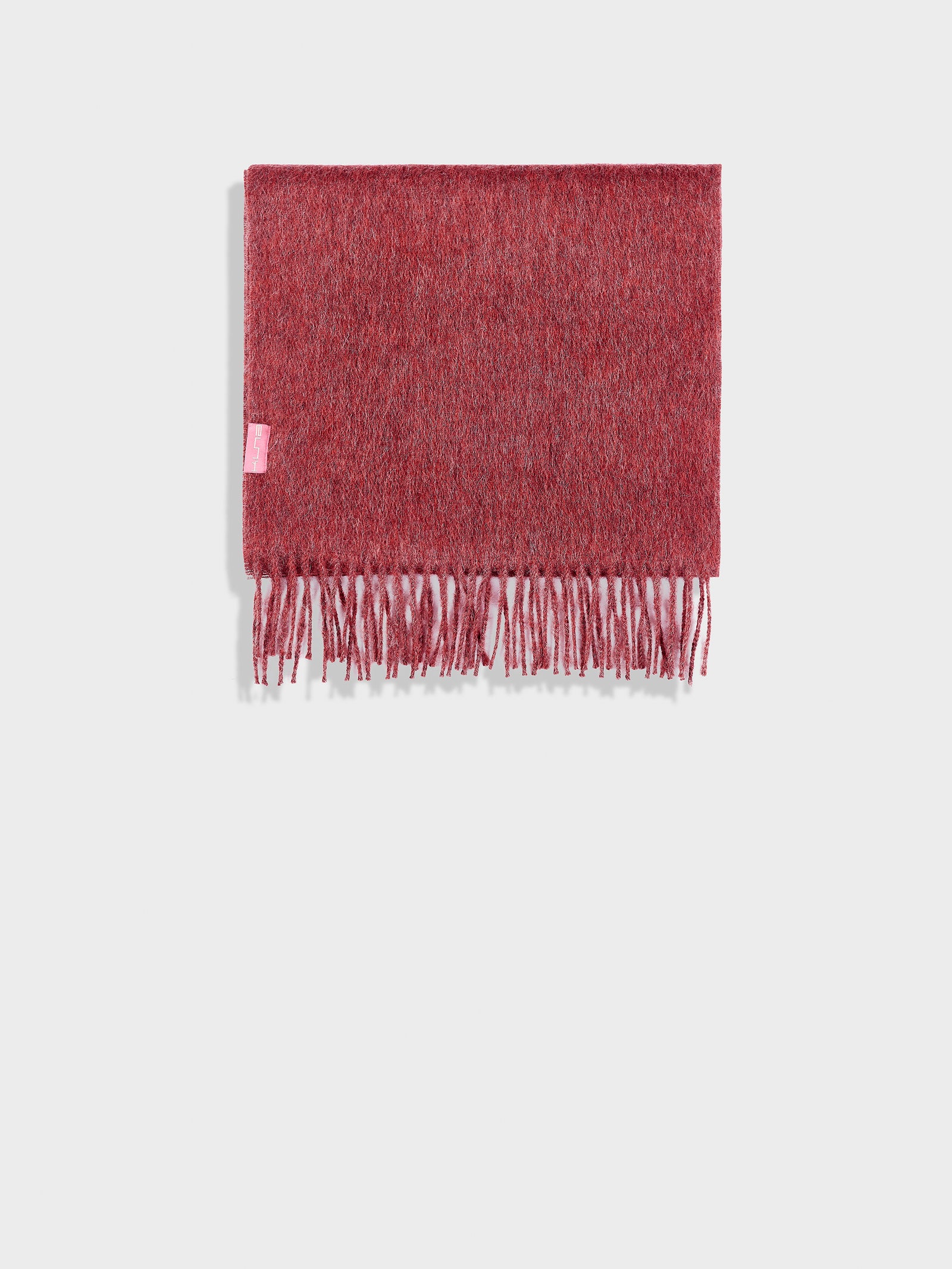 Red Baby Alpaca Zeta Scarf
