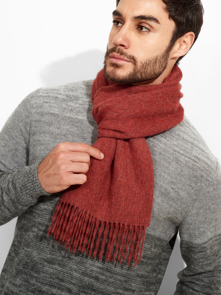 Bufanda Zeta De Baby Alpaca Color Rojo