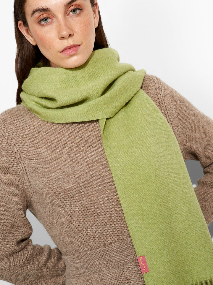 Bufanda Zeta De Baby Alpaca Color Verde