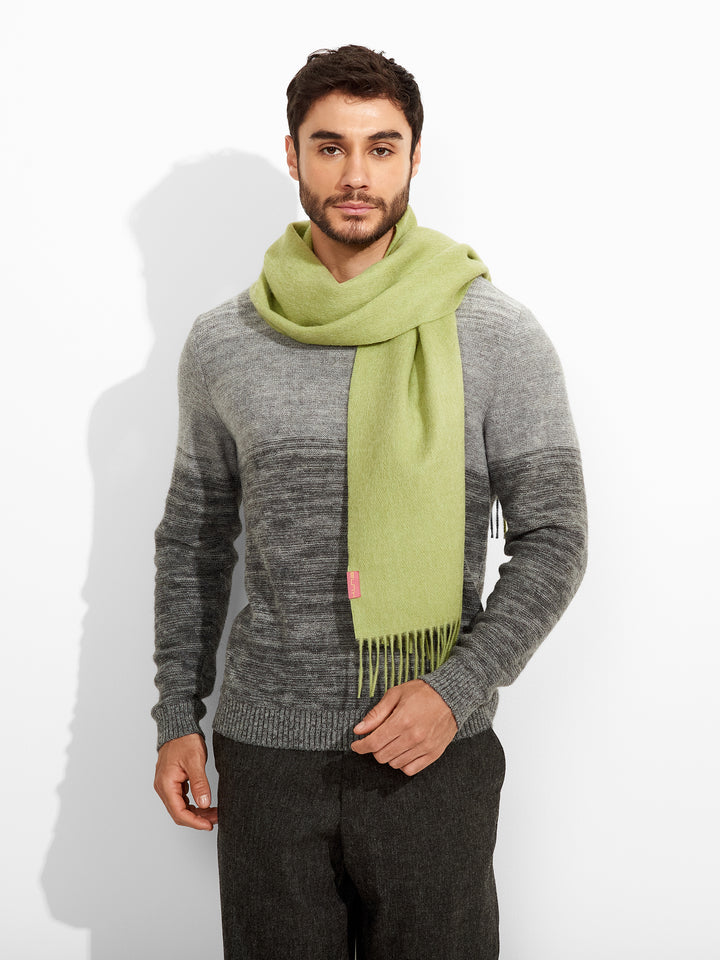 Bufanda Zeta De Baby Alpaca Color Verde