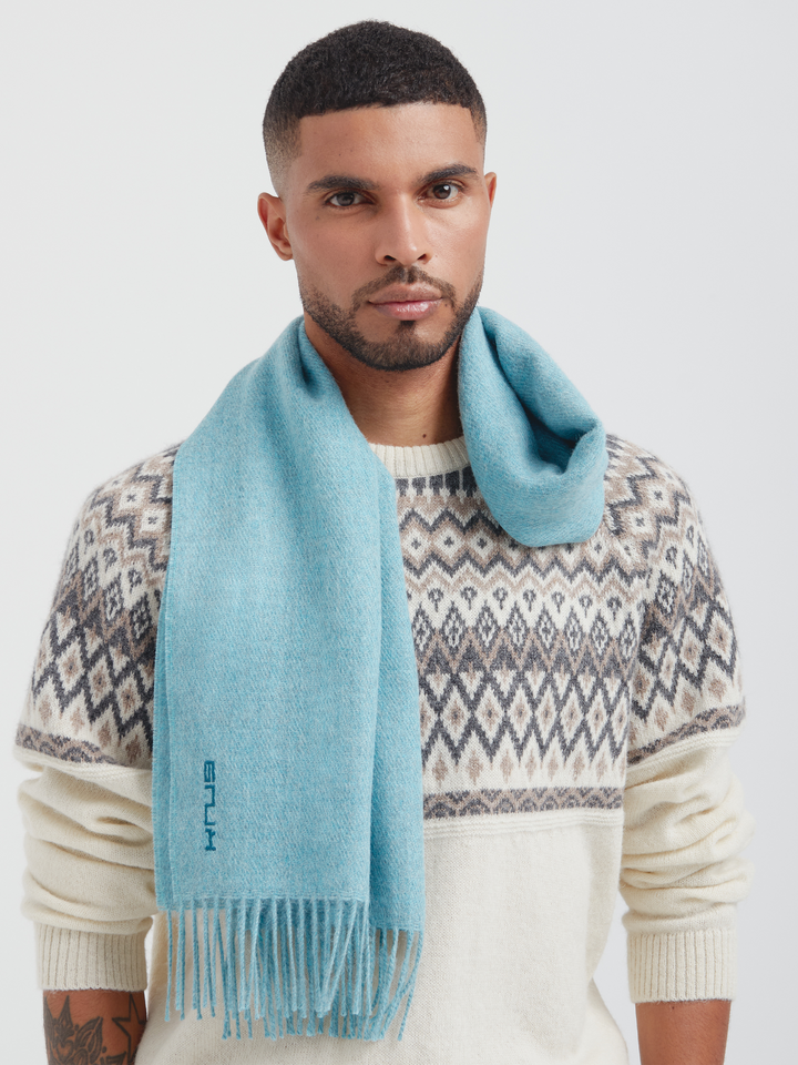 Turquoise Baby Alpaca Zeta B Scarf