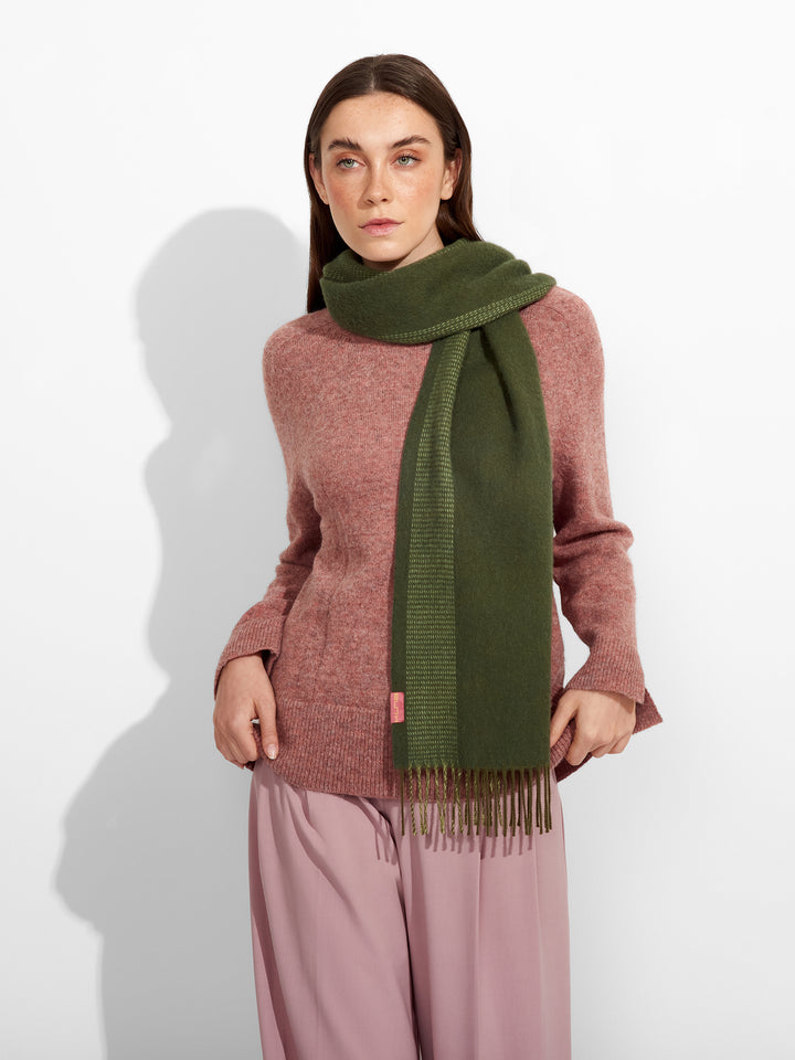 Bufanda Zarick De Baby Alpaca Color Verde