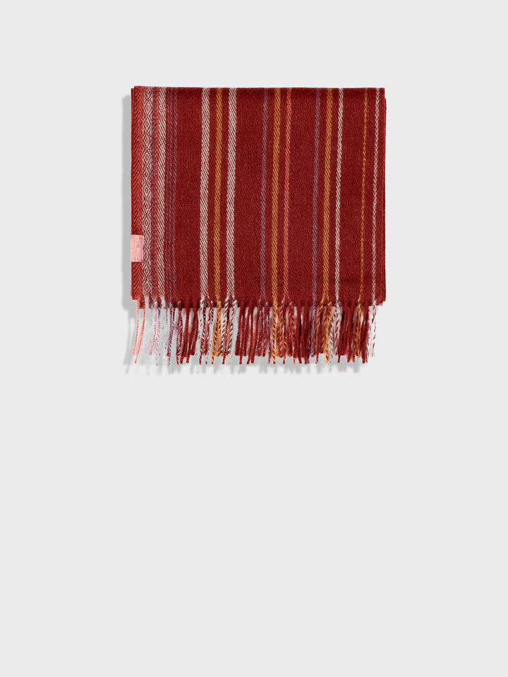 Bufanda Zareno De Baby Alpaca Color Rojo