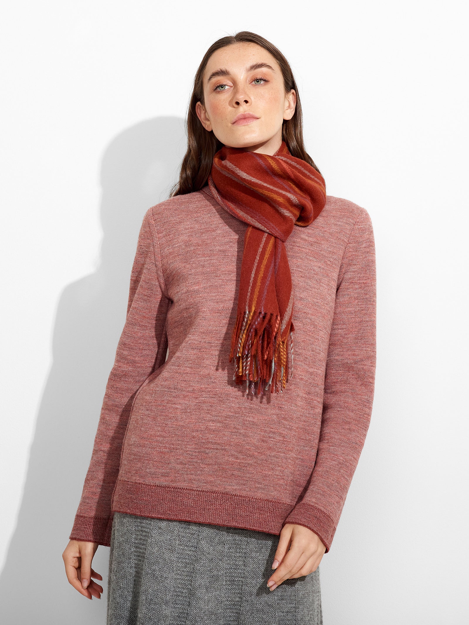 Red Baby Alpaca Scarf
