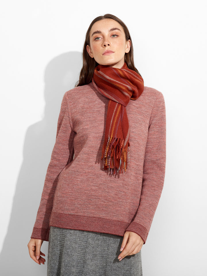 Bufanda Zareno De Baby Alpaca Color Rojo