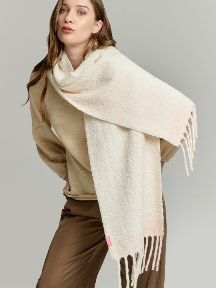 Bufanda Yanapi De Baby Alpaca Color Beige
