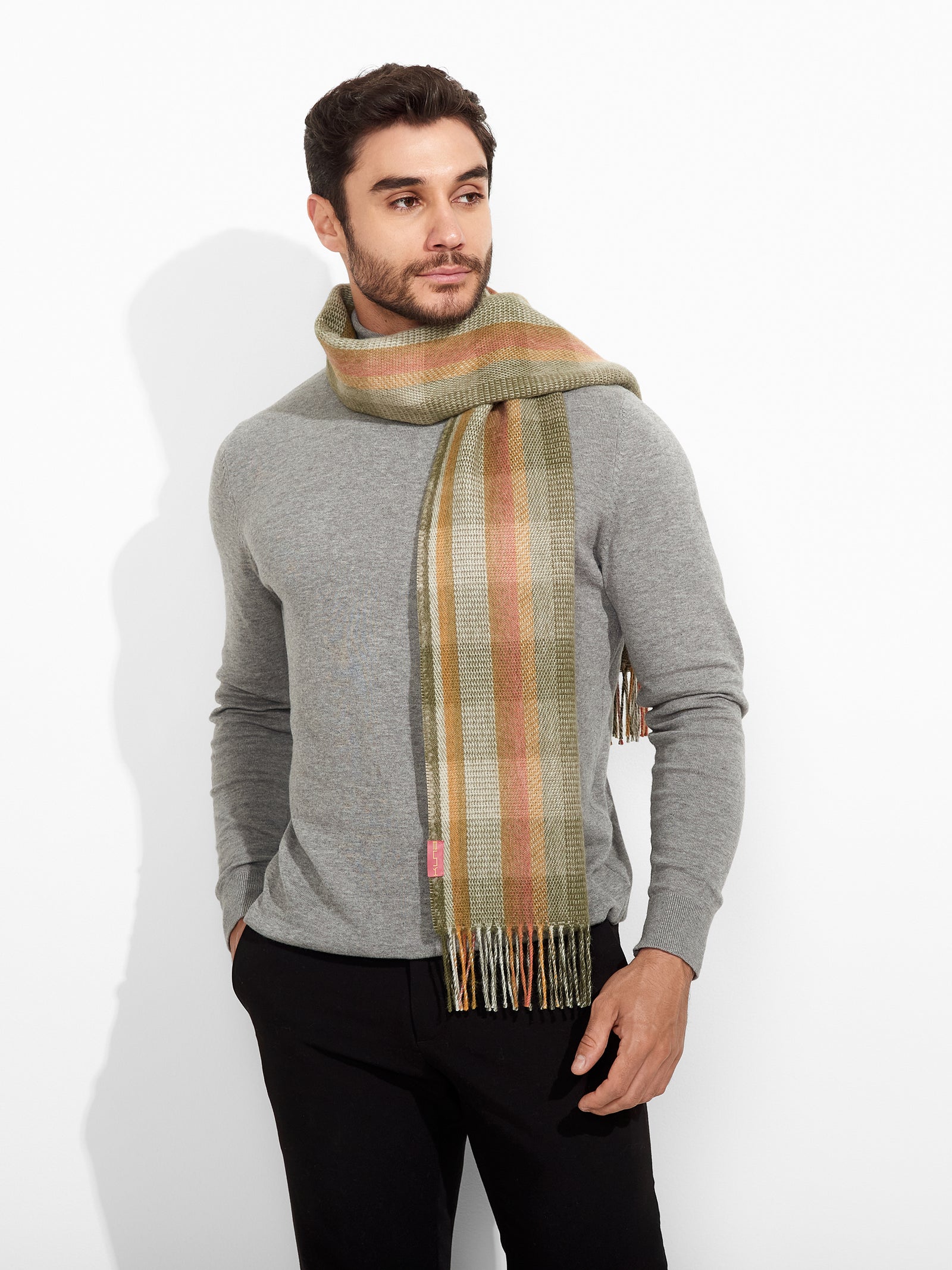 Bufanda Zamery De Baby Alpaca Color Verde