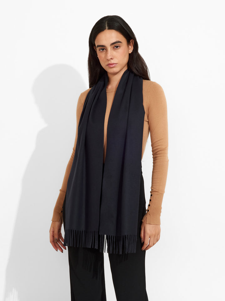 Blue Vicuña Wool Scarf