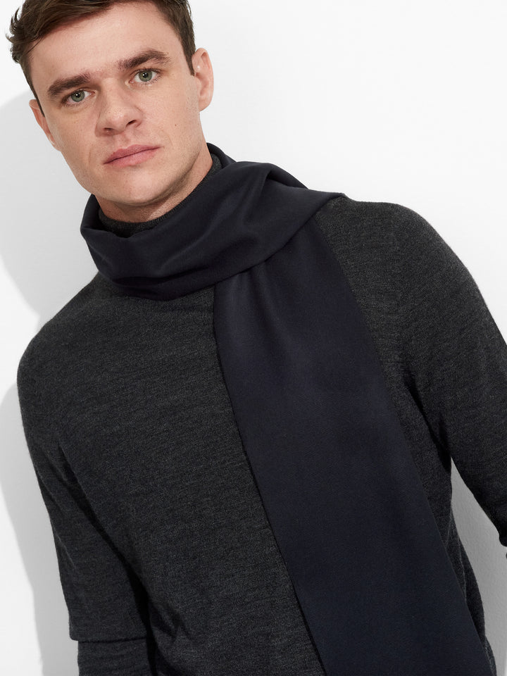 Blue Vicuña Wool Scarf