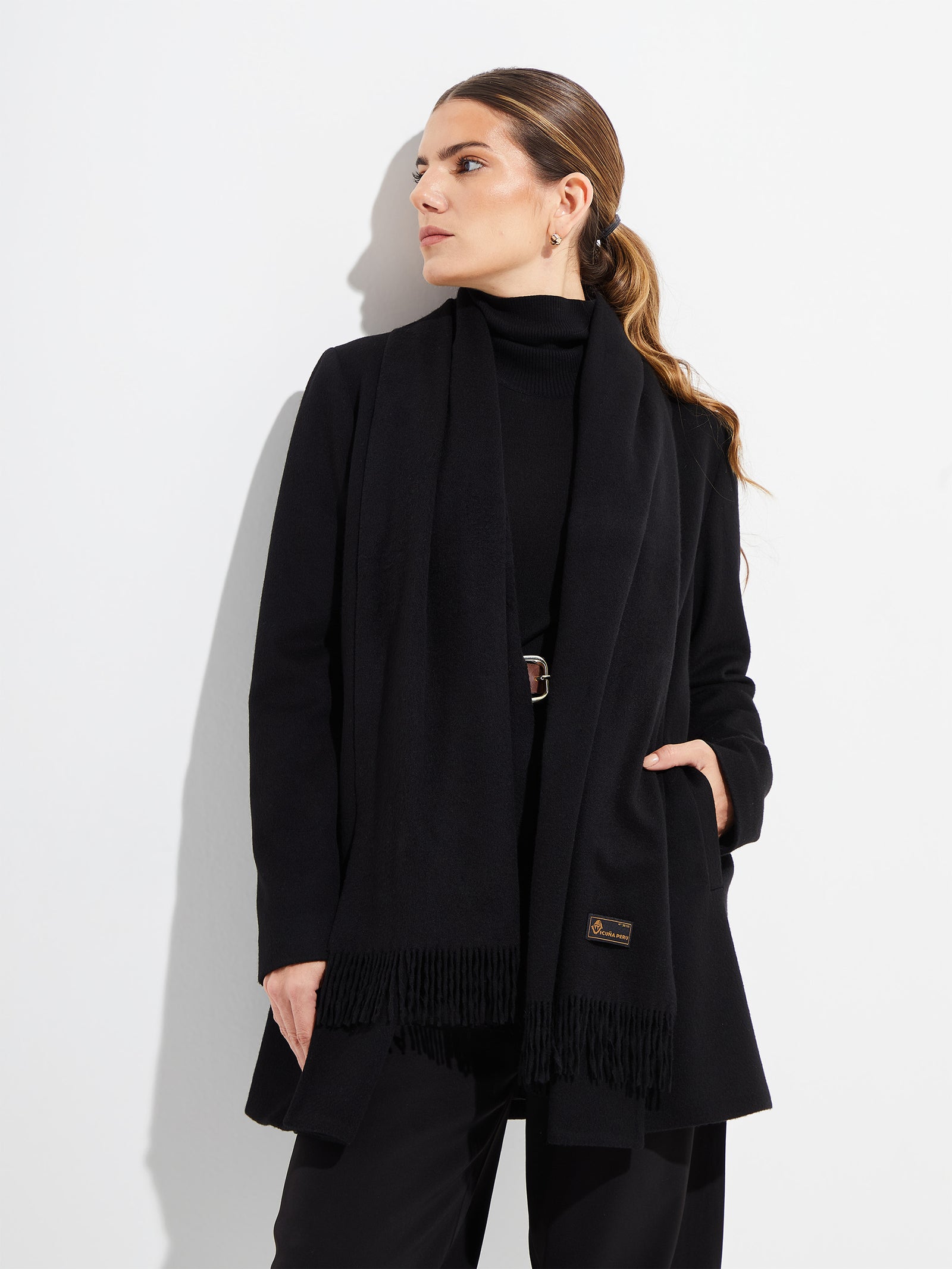 Bufanda Basel De Vicuña Color Black
