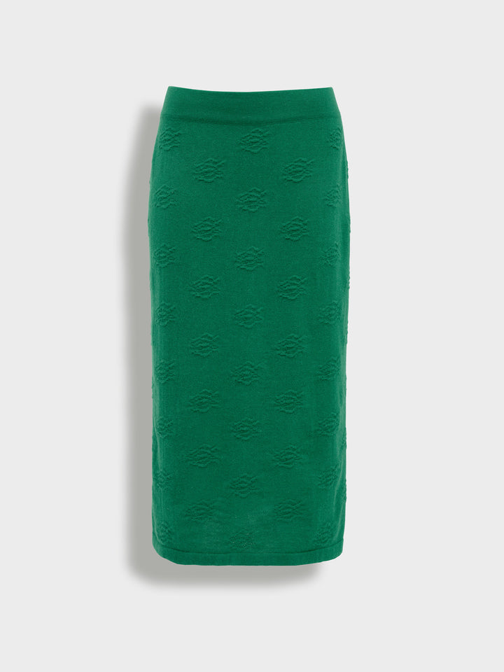 Zabeth Green Cotton Skirt