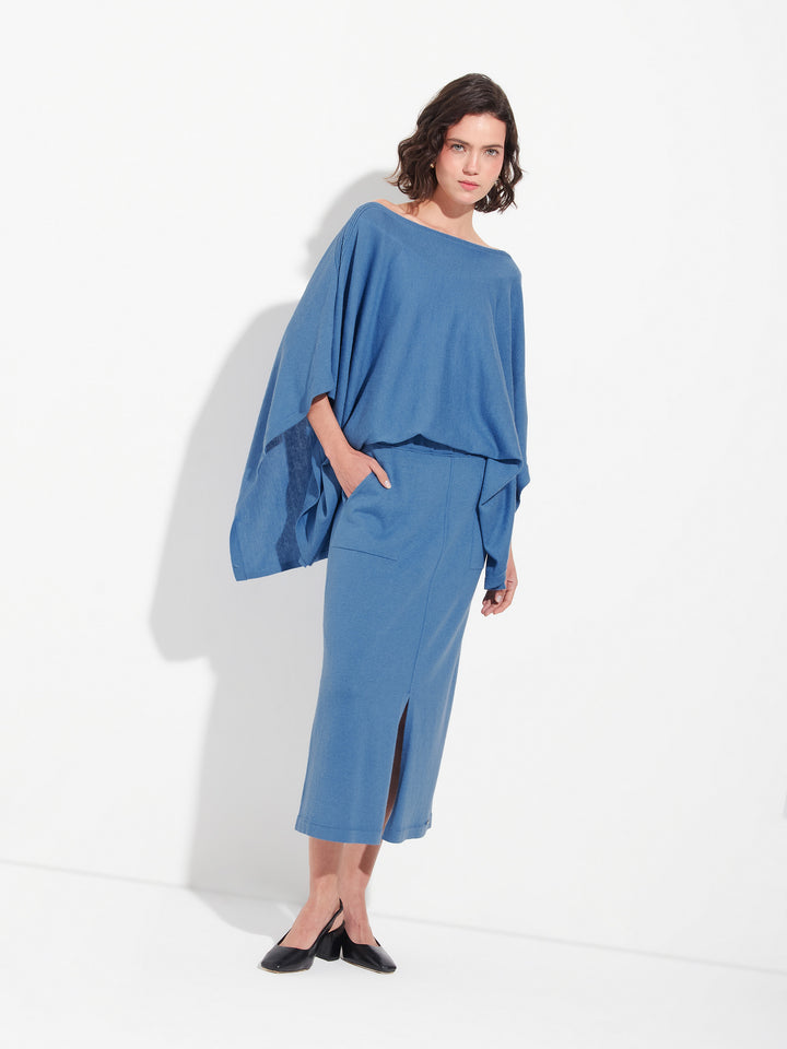 Blue Cotton Zandra Skirt