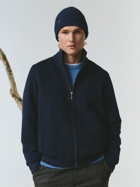 Gorro Apostrofe De Baby Alpaca Color Azul