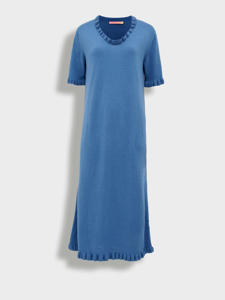 Zabrina Blue Cotton Dress