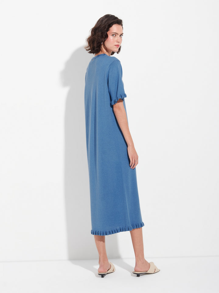 Zabrina Blue Cotton Dress