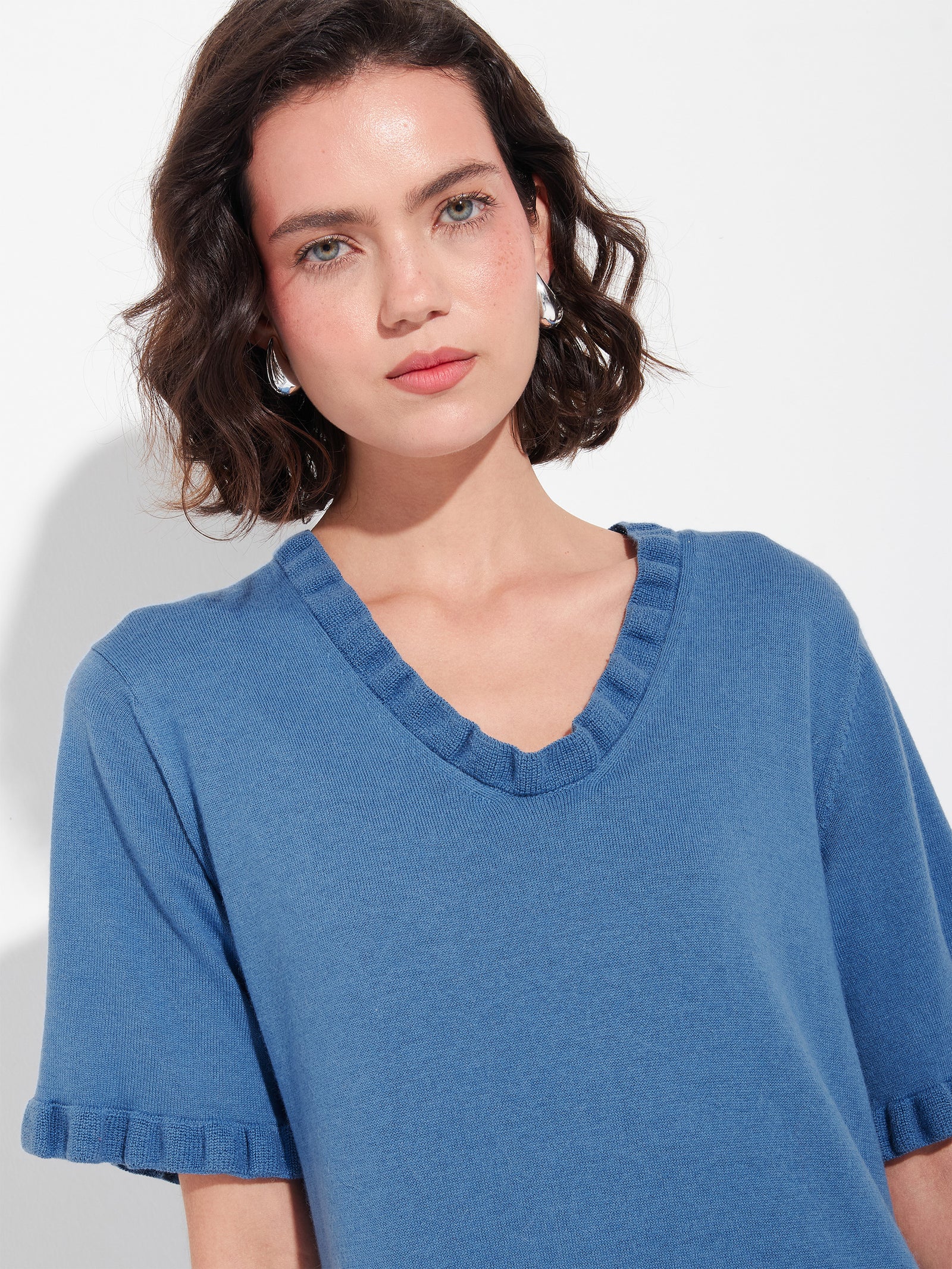 Zabrina Blue Cotton Dress