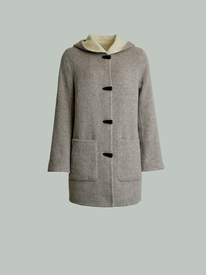 Abrigo Alaia De Baby Alpaca Color Beige