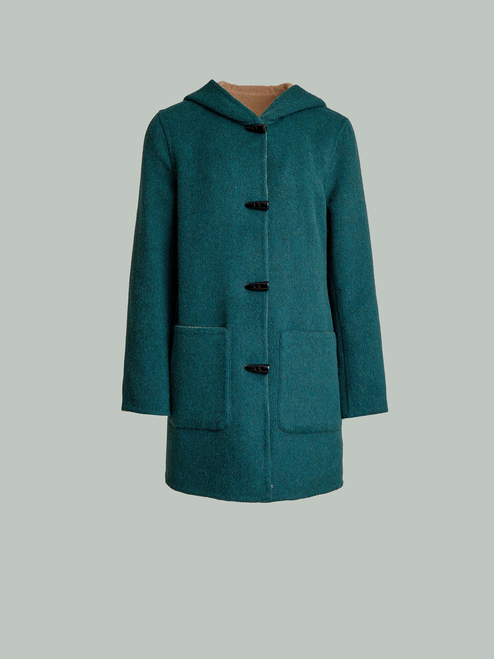 Abrigo Alaia De Baby Alpaca Color Verde