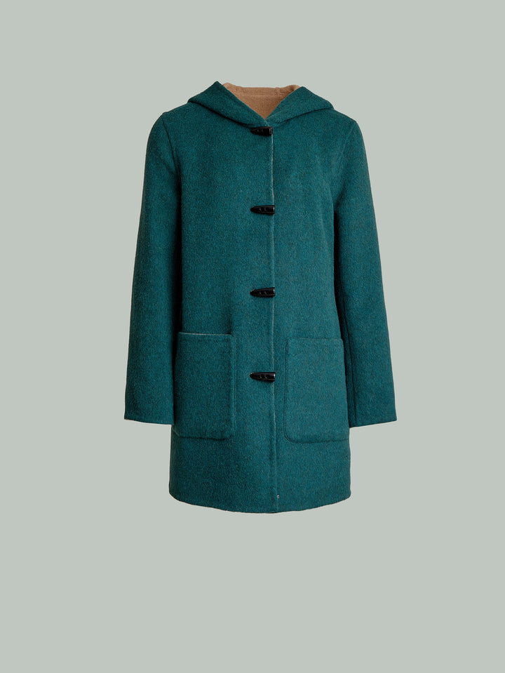 Abrigo Alaia De Baby Alpaca Color Verde