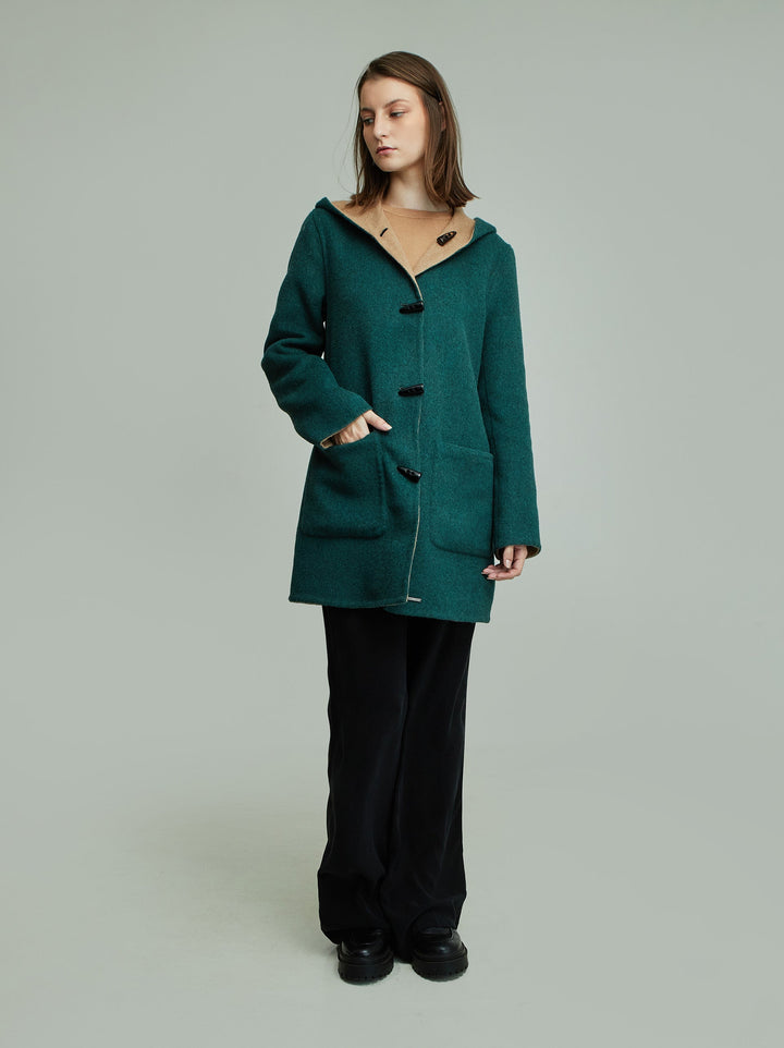 Abrigo Alaia De Baby Alpaca Color Verde