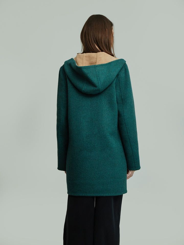 Abrigo Alaia De Baby Alpaca Color Verde