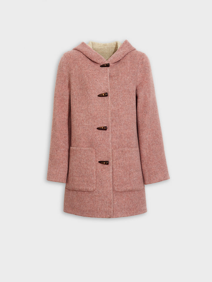 Alaia Pink Baby Alpaca Coat