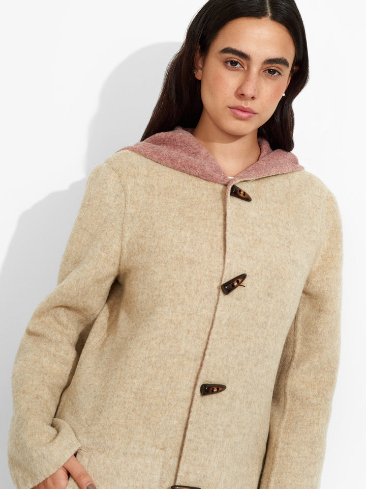 Alaia Pink Baby Alpaca Coat