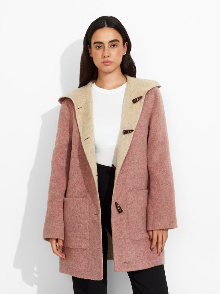 Alaia Pink Baby Alpaca Coat